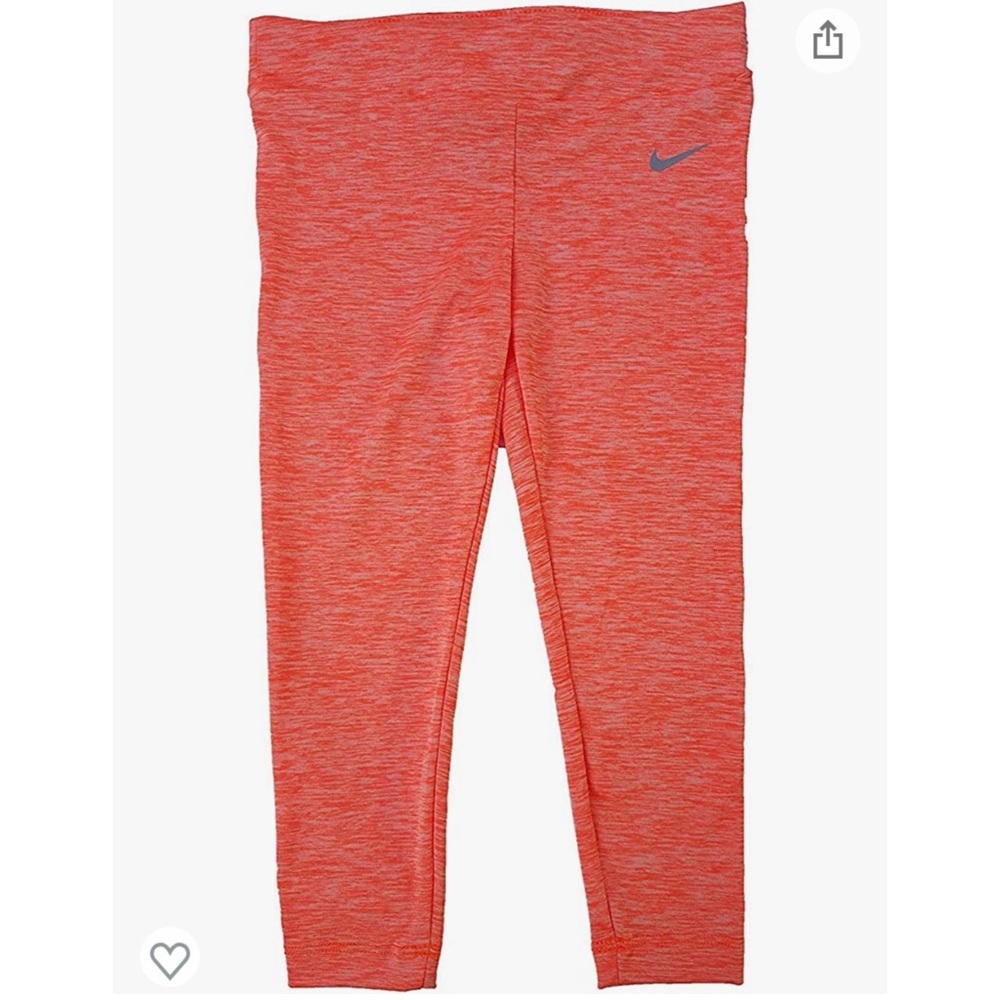 Nike girls orange sport essential printed leggings